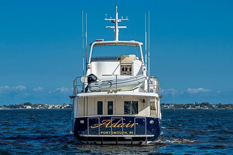 Slide: The Image of Kadey-Krogen 58EB yacht, 2017 model, cruising in open water near Portsmouth, RI. - 5