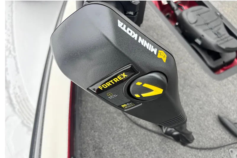 Slide: The Image of Minn Kota Fortrex trolling motor on 2018 Ranger Z518 Comanche boat. - 2