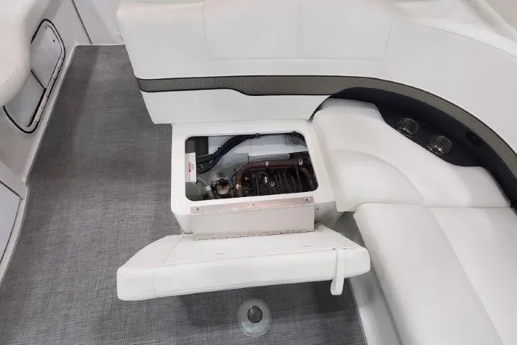 Slide: The Image of 2016 Formula 370 Super Sport boat interior with open engine compartment. - 31