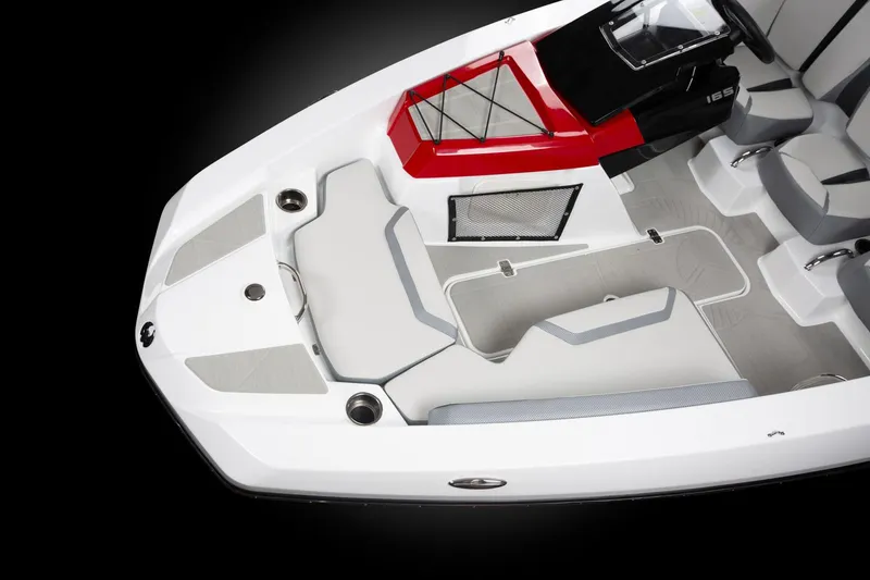 Slide: The Image of Manufacturer Provided Image: 2026 Scarab 165 LX boat interior, modern seating design. - 3