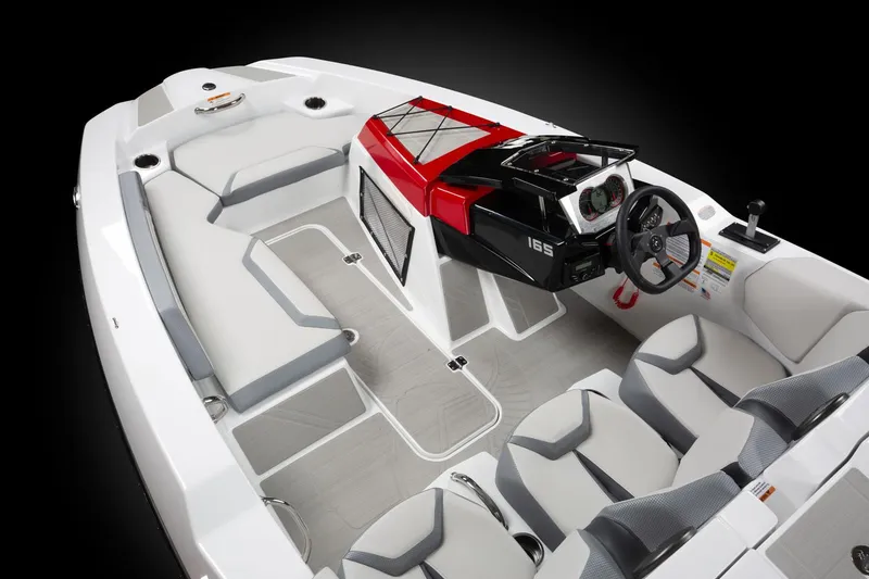 Slide: The Image of Manufacturer Provided Image: Interior view of the 2026 Scarab 165 LX motorboat. - 4