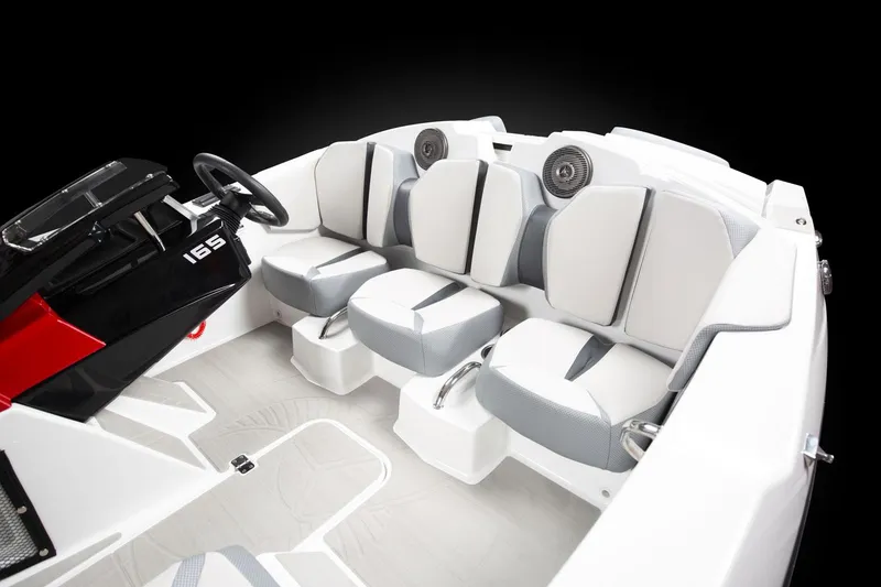 Slide: The Image of Manufacturer Provided Image: Interior of 2026 Scarab 165 LX with modern seating. - 5