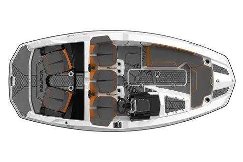Slide: The Image of Manufacturer Provided Image: Top view of 2026 Scarab 165 LX boat, modern design. - 7