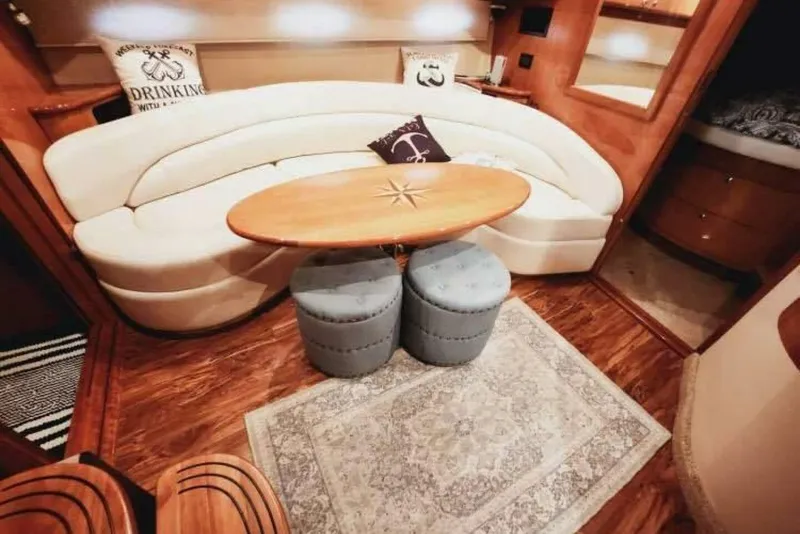 Slide: The Image of Luxurious interior of 2007 Regal Commodore 4460 yacht with elegant seating and decor. - 19