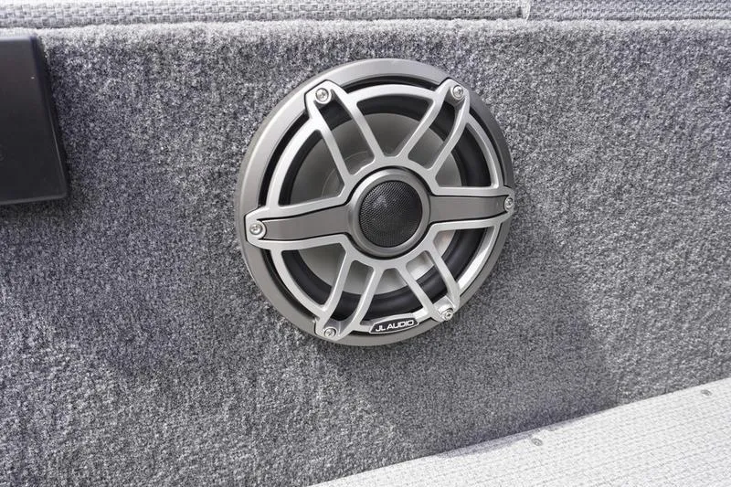 Slide: The Image of Speaker installed on 2025 G3 Angler V178 F boat, featuring JL Audio design. - 26