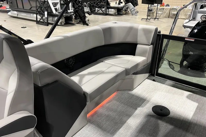 Slide: The Image of Interior of 2026 Alera A22Q boat with modern seating and sleek design. - 15