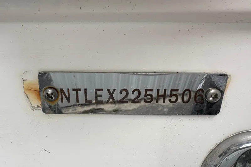 Slide: The Image of Hull identification number on 2006 Grady-White Express 330 boat. - 4