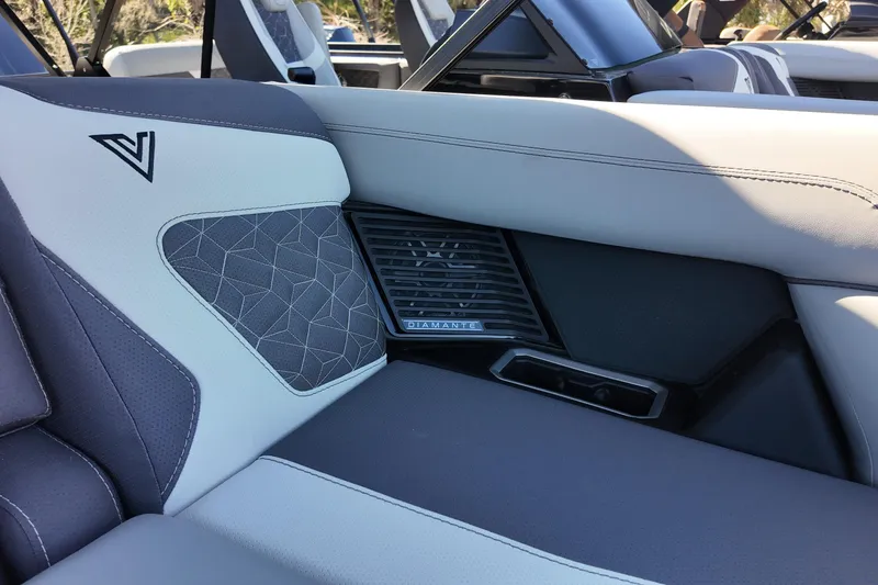 Slide: The Image of 2026 Viaggio Diamante D22U interior with sleek, modern seating and geometric design accents. - 11