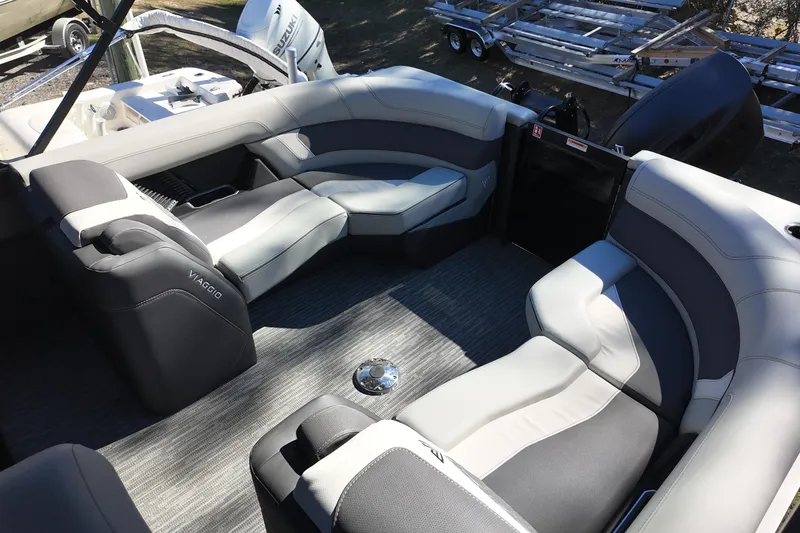 Slide: The Image of Luxurious seating on 2026 Viaggio Diamante D22U boat, featuring modern design and comfort. - 17