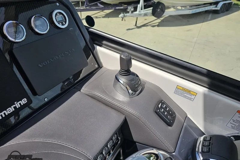 Slide: The Image of Dashboard of 2020 Formula 330 Crossover Bowrider with Volvo Penta controls. - 68
