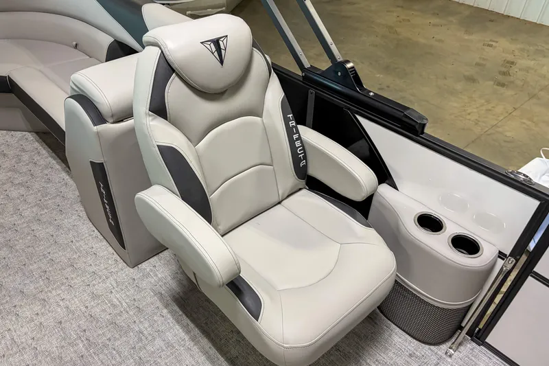 Slide: The Image of Luxurious seating in 2026 Trifecta 24RF LE boat with cup holders and modern design. - 7