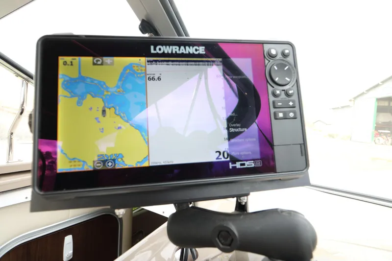 Slide: The Image of Lowrance GPS on 2018 Regal 26 Express boat. - 38
