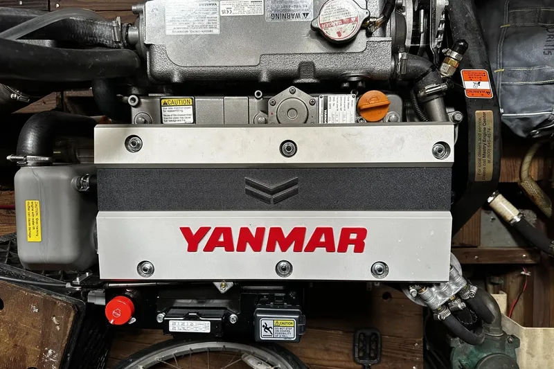 Slide: The Image of Yanmar engine in a custom sail-assisted trawler, year 2005. - 2