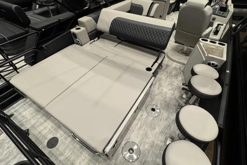 Slide: The Image of 2026 Sylvan L3 DLZ Bar interior with luxurious seating and modern amenities. - 9