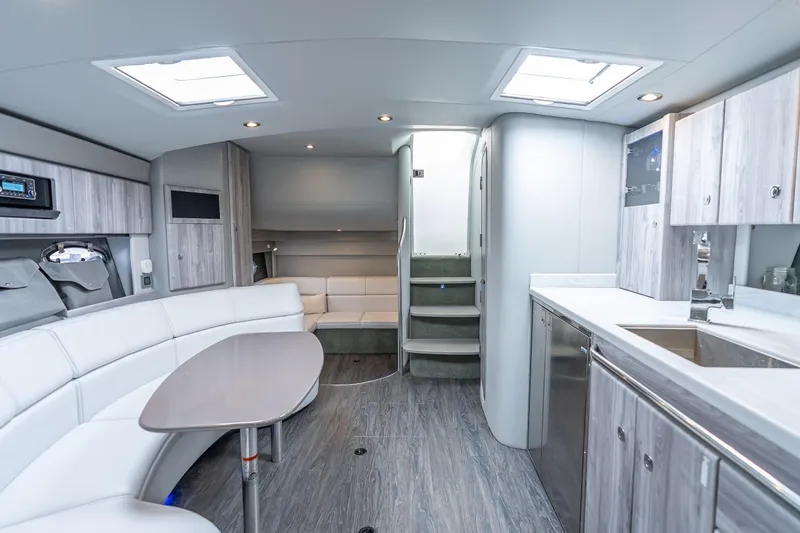 Slide: The Image of Luxurious interior of 2022 Formula 40 Performance Cruiser with modern kitchen and seating area. - 37