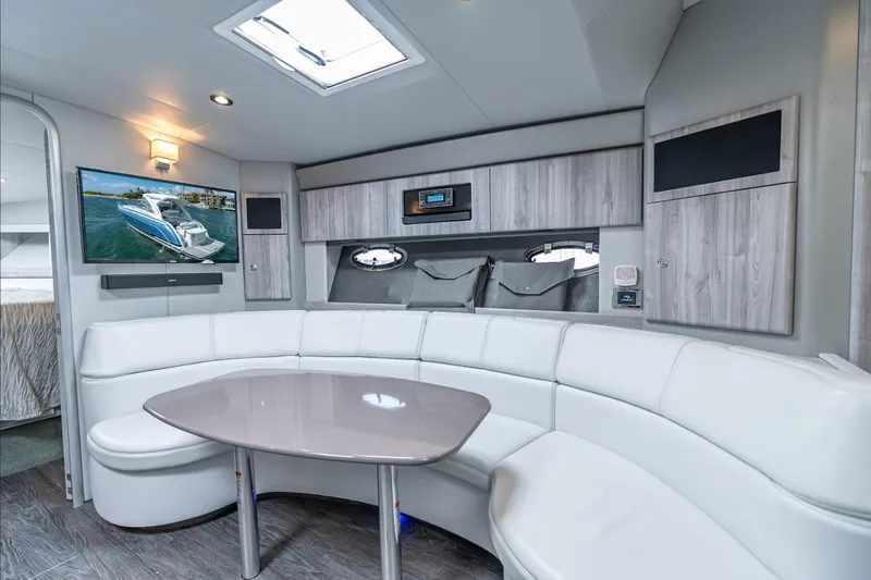 Slide: The Image of Luxurious interior of 2022 Formula 40 Performance Cruiser with modern seating and entertainment system. - 40