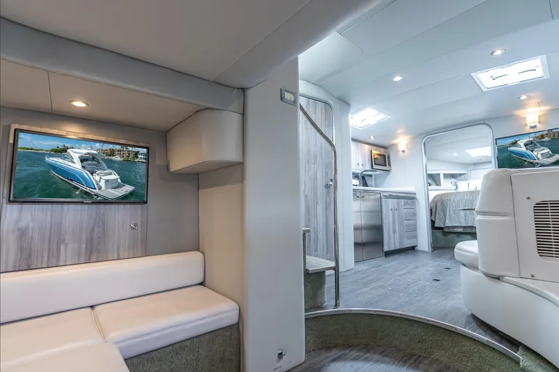 Slide: The Image of Interior of 2022 Formula 40 Performance Cruiser, featuring modern design and comfortable seating. - 43