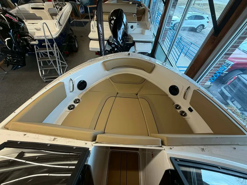 Slide: The Image of Interior view of Bayliner V20 boat, model year 2026. - 13