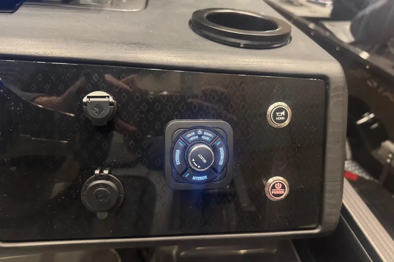 Slide: The Image of Control panel of 2026 Bennington 24 M Swingback with power and horn buttons. - 13