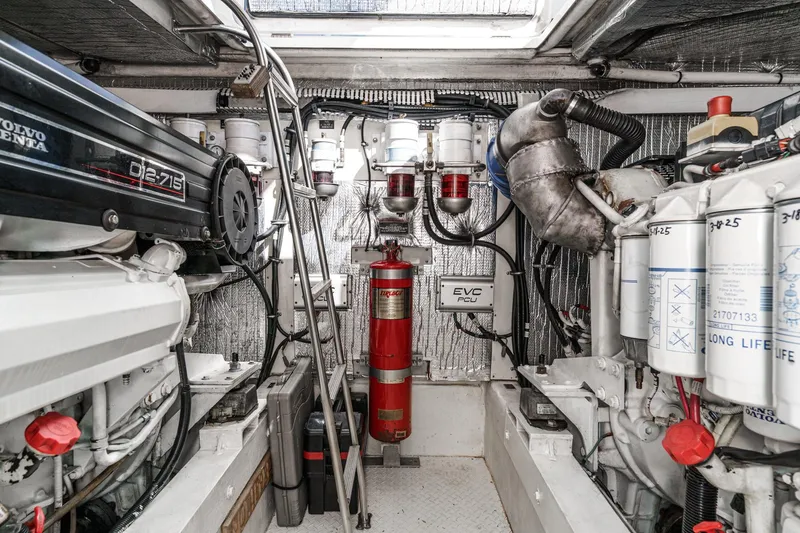 Slide: The Image of Engine room of 2004 Cruisers Yachts 540 Express with Volvo Penta components. - 59