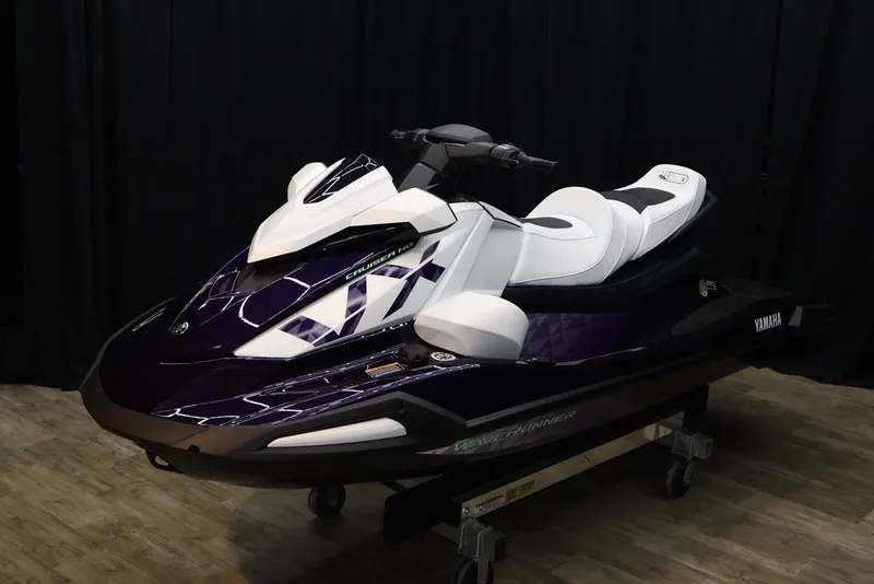 Slide: The Image of 2026 Yamaha WaveRunners VX® jet ski in black and white. - 24