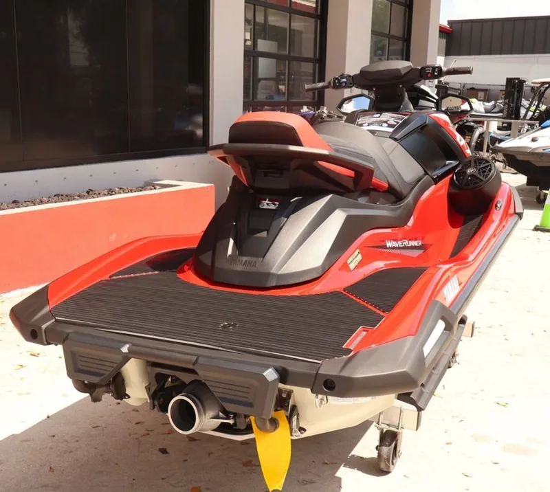 Slide: The Image of 2026 Yamaha WaveRunners VX Cruiser® with Audio, red, on trailer. - 4
