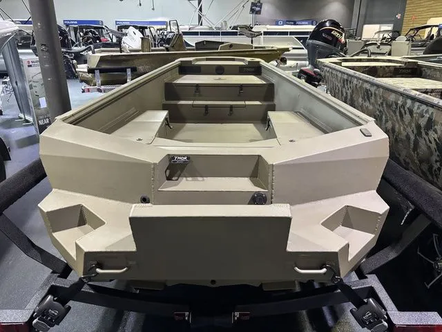 Slide: The Image of 2026 Thor Boats 1754 Lake Hammer on trailer in showroom. - 6