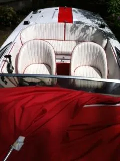 Slide: The Image of 2008 Donzi 18 Classic boat with red and white seats. - 3
