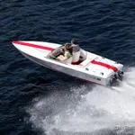 Slide: The Image of 2008 Donzi 18 Classic boat on the water. - 6