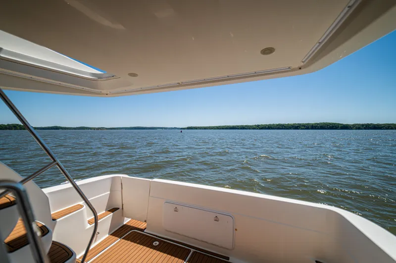 Slide: The Image of View from 2005 Meridian 341 Sedan overlooking open water. - 39