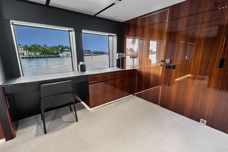 Slide: The Image of Luxurious interior of 2024 Riva 130' Bellissima yacht with waterfront view. - 38