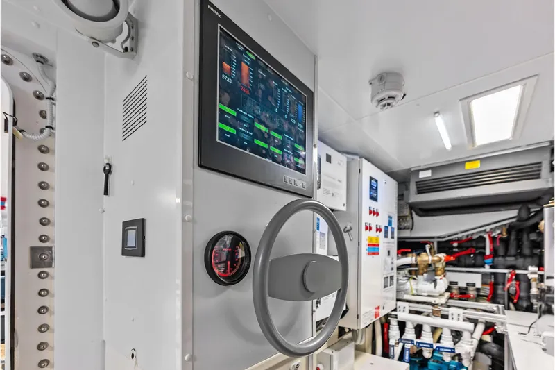Slide: The Image of Control room of 2024 Riva 130' Bellissima yacht with advanced navigation systems. - 58