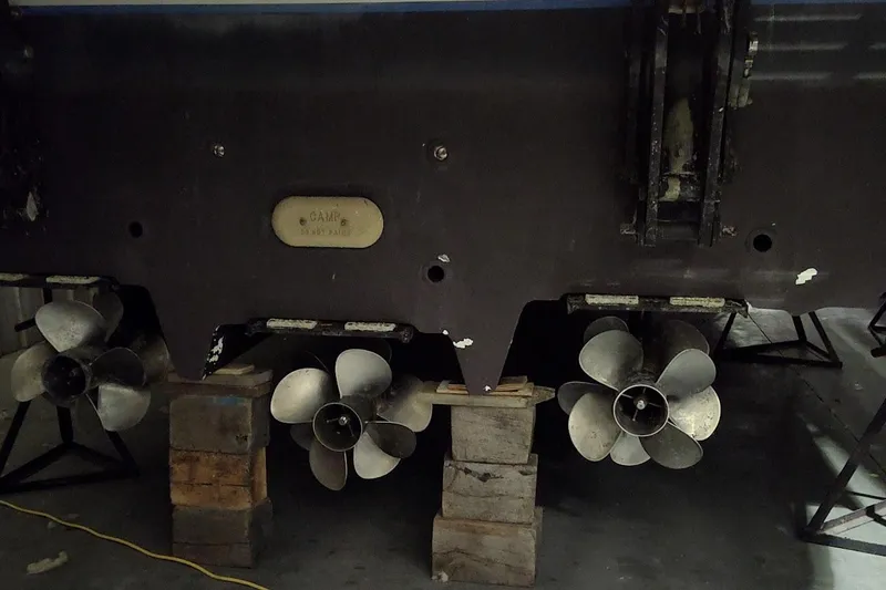 Slide: The Image of Stacked washer and dryer in 2016 Sea Ray L590 yacht interior. - 27