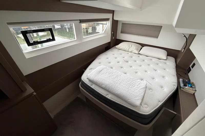 Slide: The Image of Luxurious 2025 Leopard 46 yacht with spacious outdoor seating and modern amenities. - 6