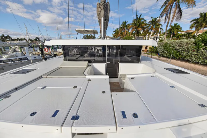 Slide: The Image of 2025 Leopard 46 yacht deck with sleek design and spacious layout. - 88