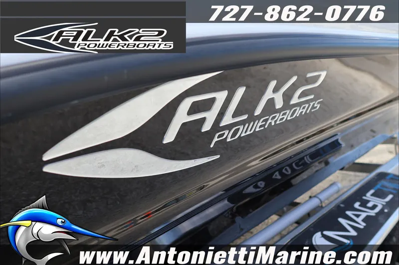 Slide: The Image of 2026 ALK2 Powerboats 25 CRXL branding with contact info and website. - 32