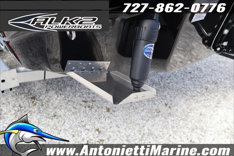 Slide: The Image of 2026 ALK2 Powerboats 25 CRXL with trim tab and hydraulic system, Antonietti Marine branding. - 35