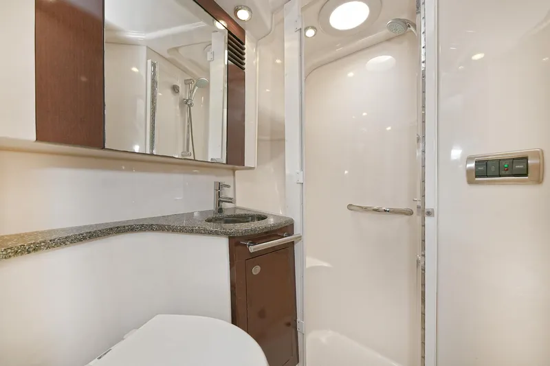 Slide: The Image of Luxurious bathroom in a 2008 Sea Ray 44 Sedan Bridge yacht. - 37