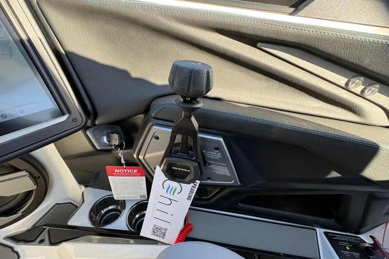 Slide: The Image of 2026 Supra SL 450 interior with gear shift and control panel. - 41