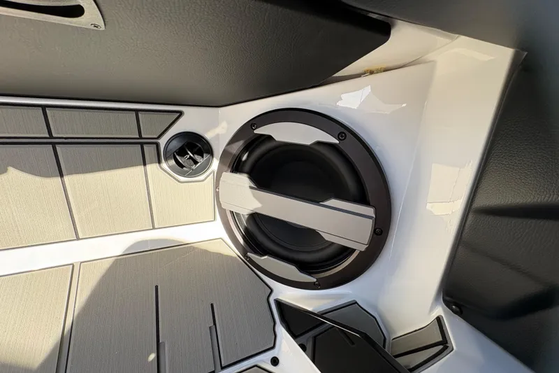 Slide: The Image of 2026 Supra SL 450 interior speaker system with sleek design and modern aesthetics. - 43