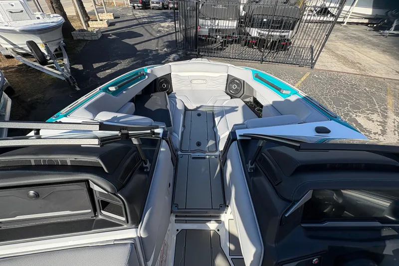 Slide: The Image of 2026 Supra SL 450 boat interior with spacious seating and modern design. - 51