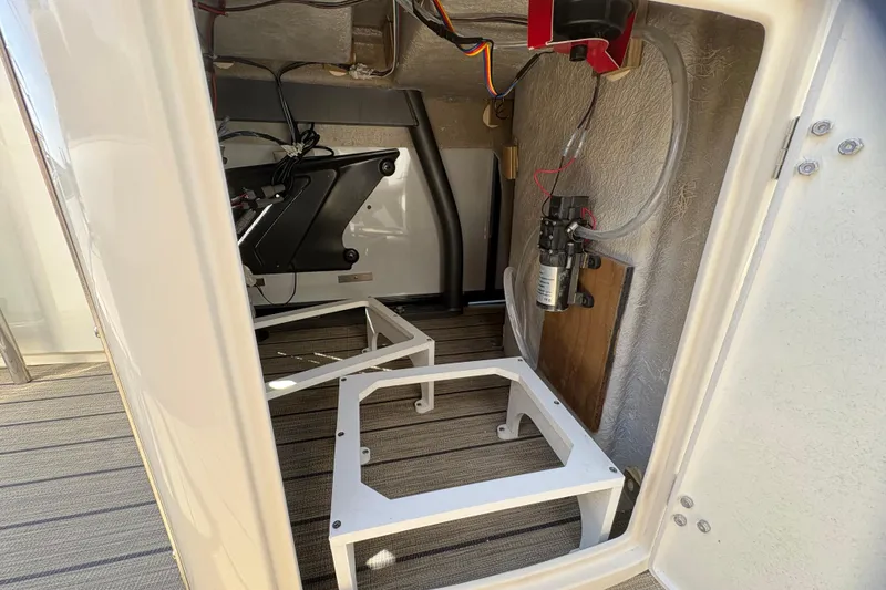 Slide: The Image of Interior view of 2026 Avalon Exalibur LTD 27 Elite Winshield, showcasing mechanical components. - 37