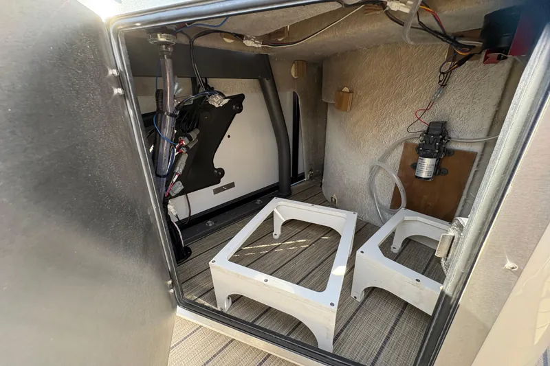 Slide: The Image of Interior view of 2026 Avalon Exalibur LTD 27 Elite Winshield, showcasing mechanical components. - 40