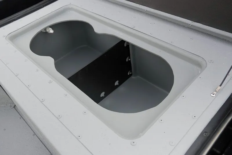 Slide: The Image of Livewell compartment in 2026 G3 Bay 17 boat, featuring a durable, spacious design. - 12