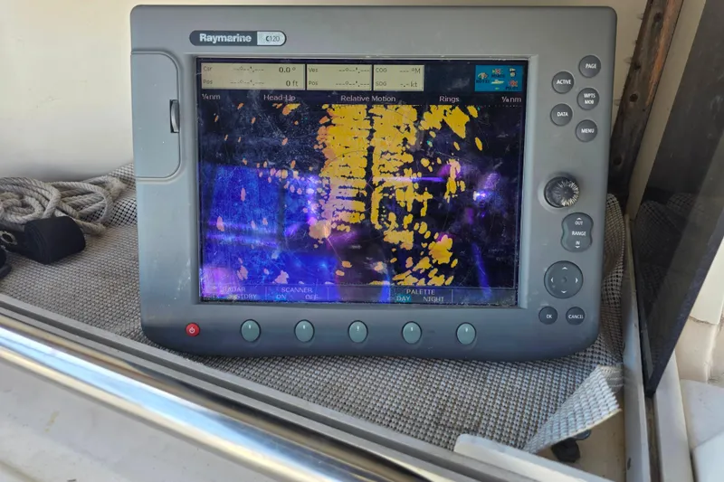 Slide: The Image of Raymarine C120 radar display on 1990 Novatec 44 Aft Cockpit Motor Yacht. - 50