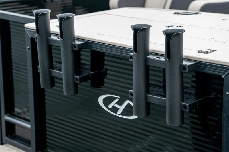 Slide: The Image of Fishing rod holders on Harris Cruiser 210 boat, model 2026. - 11