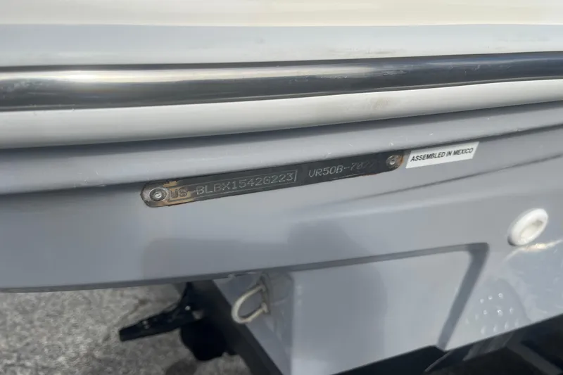 Slide: The Image of 2023 Bayliner VR5 Bowrider OB boat identification plate, assembled in Mexico. - 7