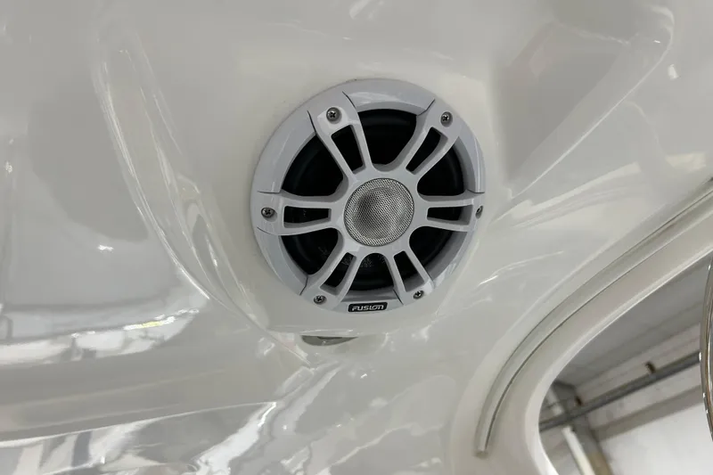 Slide: The Image of Fusion speaker installed on 2012 Chaparral 327 SSX boat interior. - 48