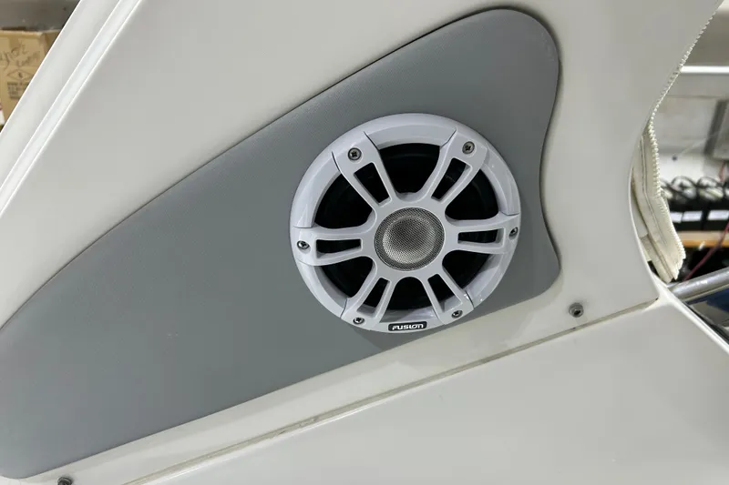Slide: The Image of Fusion speaker on 2012 Chaparral 327 SSX boat interior panel. - 50