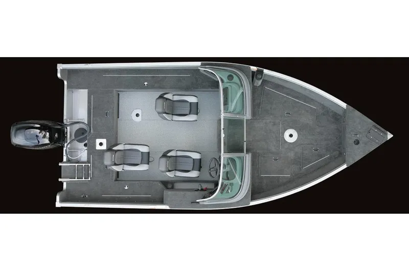 Slide: The Image of Manufacturer Provided Image: 2018 Lund 1775 Impact Sport boat interior layout, top view. - 13